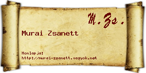 Murai Zsanett névjegykártya